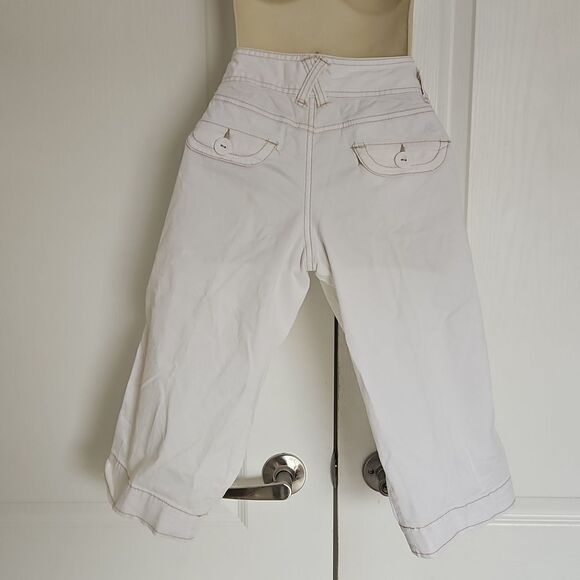 Aeropostale Cotton Capri Pants White 00 - Picture 5 of 16